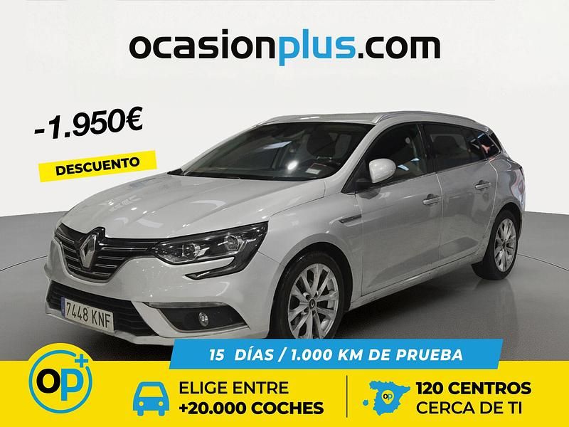 Usado Renault Mégane GrandTour Zen 130 CV (95 kW) 2018 Gris Familiar