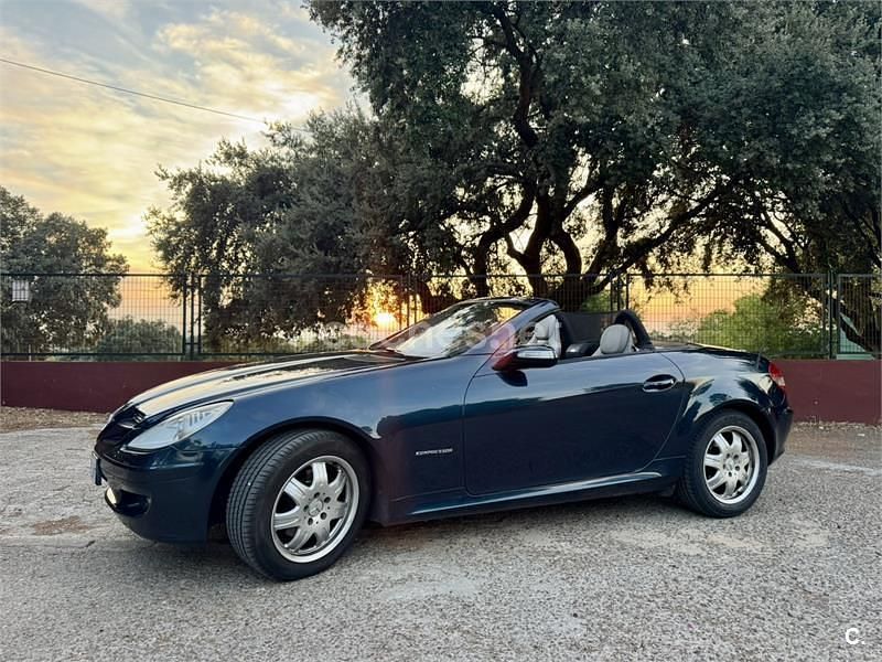 Azul Usado 2005 Mercedes SLK200 Descapotable | 8999 € (Precio justo) - Imagen 1/4
