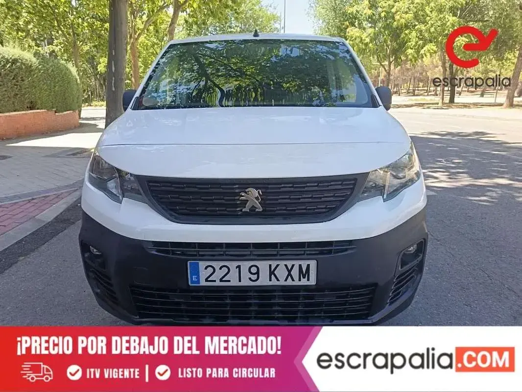 Usado Peugeot Partner S 102 CV (75 kW) 2019 Blanco Monovolumen