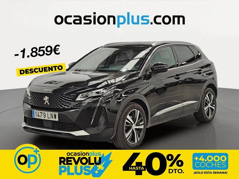 Usado Peugeot 3008 GT 130 CV (95 kW) 2021 Negro SUV