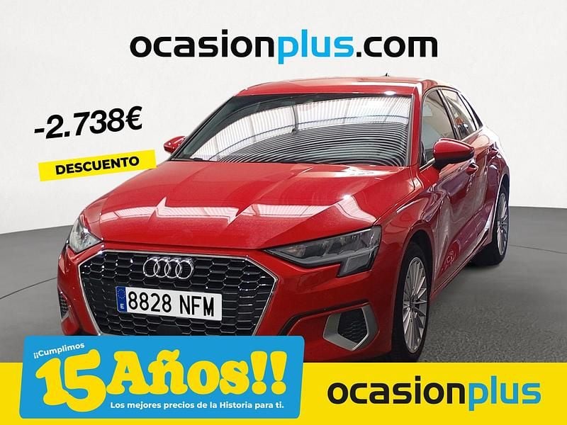 Rojo Usado 2023 Audi A3 Advanced Plus | 24.650 € (Precio justo) - Imagen 1/3