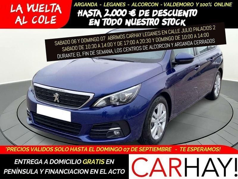 Azul Usado 2019 Peugeot 308 Business-Line Familiar | 11.590 € (Precio justo) - Imagen 1/4