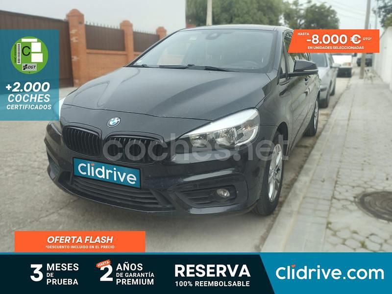 Negro Usado 2015 BMW 220 Active Tourer Monovolumen | 12.990 € - Imagen 1/3