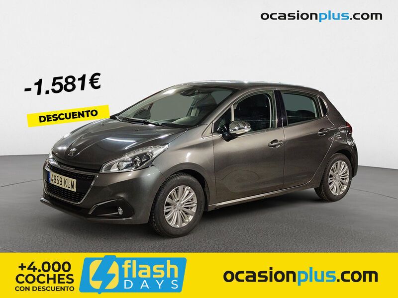 Gris Usado 2018 Peugeot 208 Allure Utilitario | 10.590 € (Caro) - Imagen 1/4