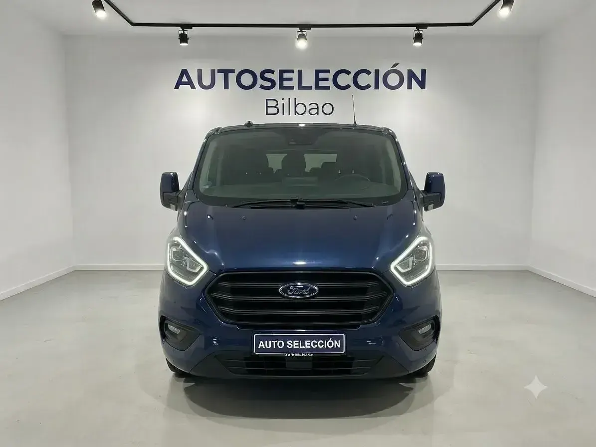Usado Ford Transit Custom Trend 130 CV (95 kW) 2019 Azul Familiar