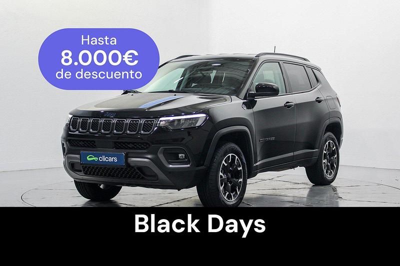 Negro Usado 2023 Jeep Compass Trailhawk SUV | 22.990 € (Caro) - Imagen 1/4