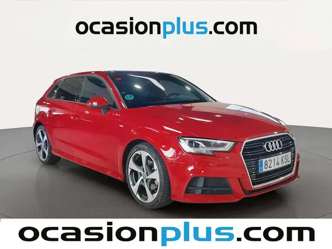 Usado Audi A3 Sportback S-Line 116 CV (85 kW) 2018 Rojo Utilitario