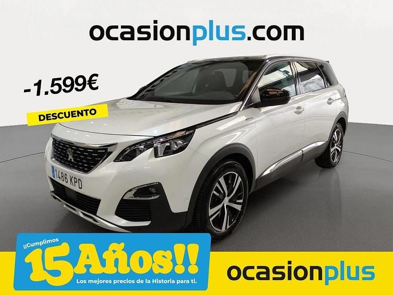 Blanco Usado 2018 Peugeot 5008 GT-line Monovolumen | 17.590 € (Precio justo) - Imagen 1/4