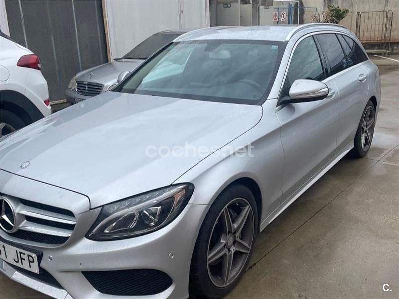 Usado Mercedes C220 AMG line 170 CV (125 kW) 2015 Gris / plata Familiar