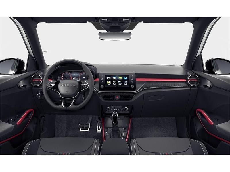 Ny Skoda Fabia Monte Carlo 116 HK (85 kW) 2025 Hvid Sedan