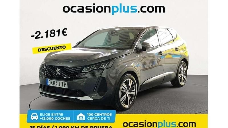 Gris Usado 2021 Peugeot 3008 Allure Monovolumen | 21.818 € (Un poco caro) - Imagen 1/4