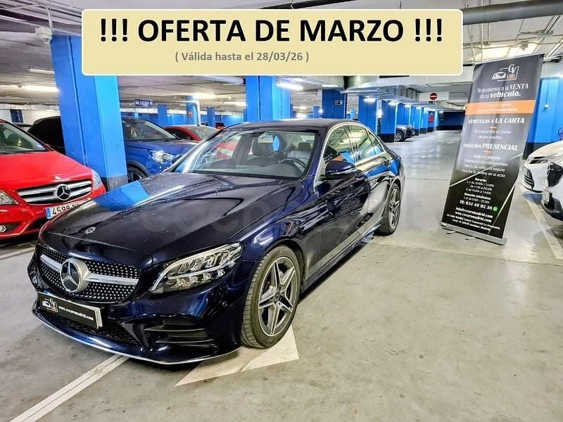 Usado Mercedes C200 184 CV (135 kW) 2018 Azul Berlina