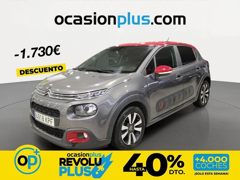 Usado Citroën C3 Feel 82 CV (60 kW) 2018 Gris Utilitario