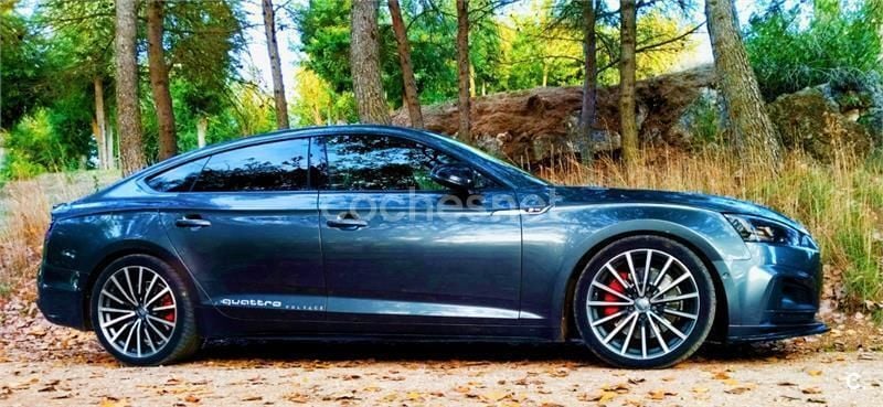 Gris / plata Usado 2018 Audi A5 Sportback S-Line Berlina | 26.000 € (Buen precio) - Imagen 1/4