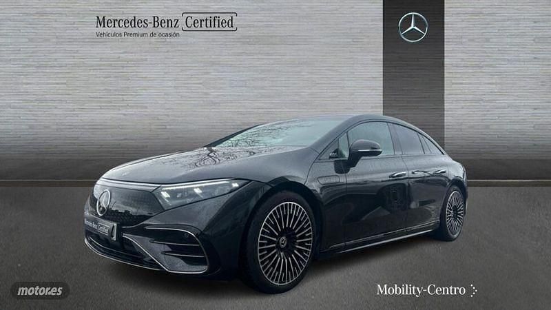 Usado Mercedes EQS450+ AMG line 264 kW (360 CV) 2023 Verde olivo mate Berlina