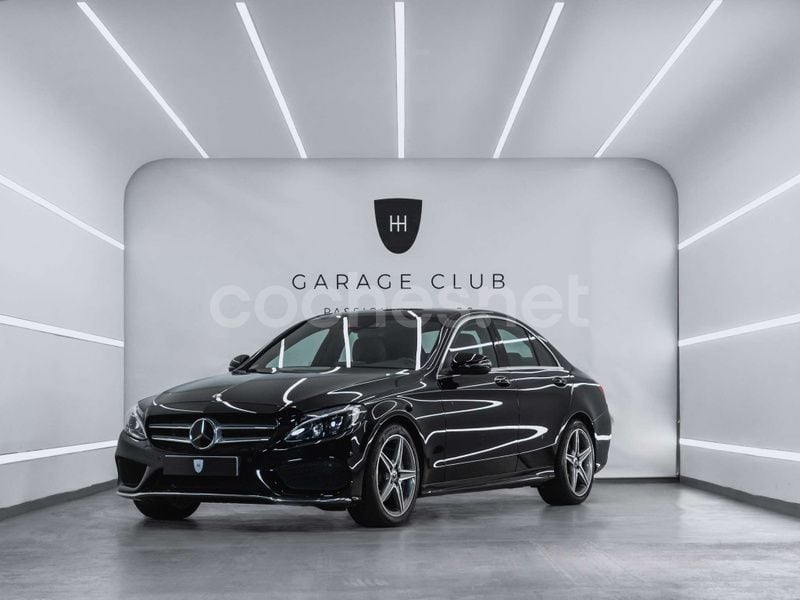Negro Usado 2017 Mercedes C180 AMG line Berlina | 24.499 € (Precio justo) - Imagen 1/4