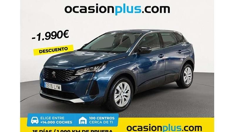 Azul Usado 2022 Peugeot 3008 Active Monovolumen | 19.900 € (Precio justo) - Imagen 1/4