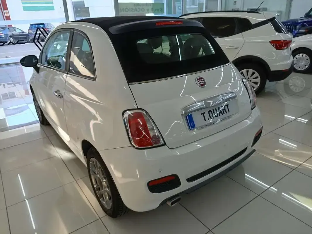 Usado Fiat 500C Lounge 69 CV (50 kW) 2015 Blanco Descapotable