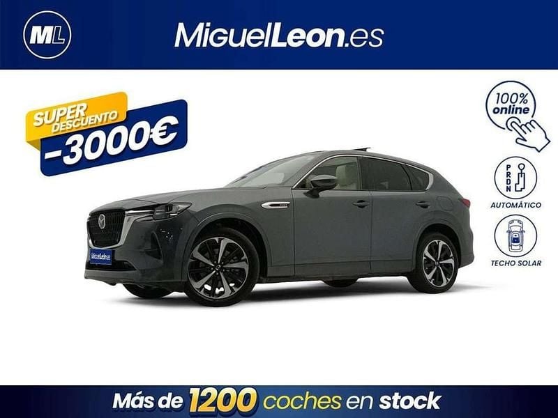 Gris Usado 2024 Mazda CX-60 Takumi-Line SUV | 39.985 € (Precio justo) - Imagen 1/3