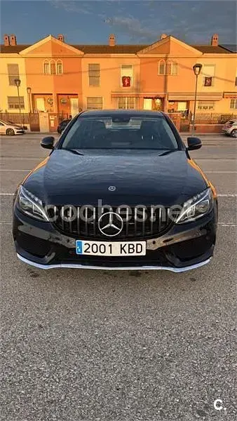 Usado Mercedes C220 AMG line 170 CV (125 kW) 2017 Negro Berlina