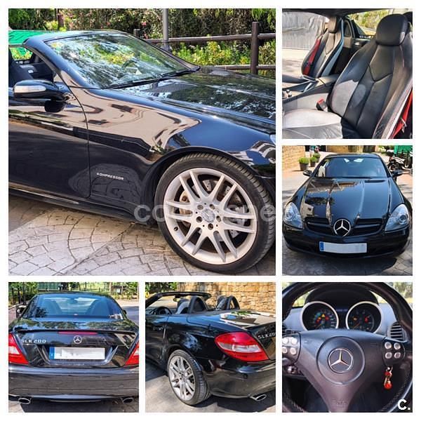 Negro Usado 2007 Mercedes SLK200 Descapotable | 10.300 € (Buen precio) - Imagen 1/3