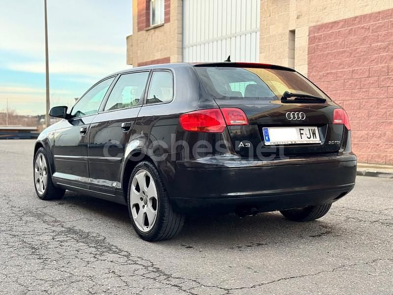 Usado Audi A3 140 CV (102 kW) 2007 Negro Berlina