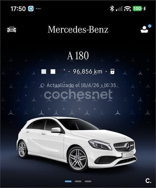 Usado Mercedes A180 AMG line 122 CV (89 kW) 2017 Blanco Berlina