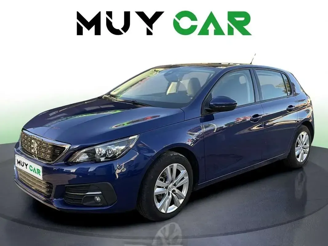 Usado Peugeot 308 Allure 110 CV (80 kW) 2018 Azul Utilitario