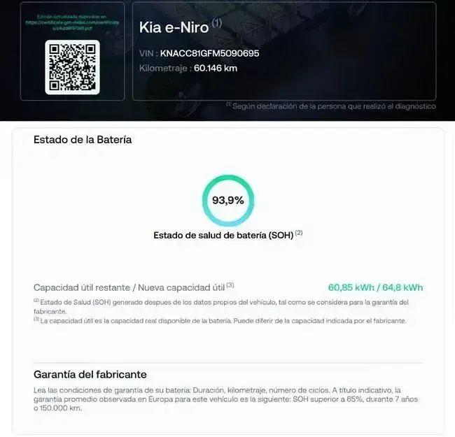 Usado Kia e-Niro 150 kW (204 CV) 2021 Blanco SUV