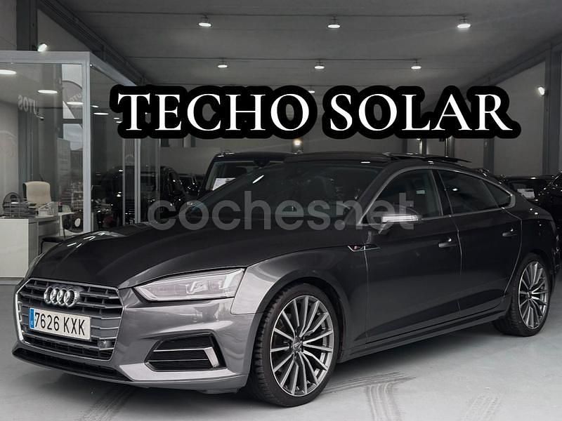 Gris / plata Usado 2019 Audi A5 Sportback S-Line Utilitario | 29.999 € (Caro) - Imagen 1/4