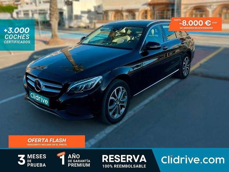 Negro Usado 2015 Mercedes C350e Familiar | 14.290 € (Un poco caro) - Imagen 1/3