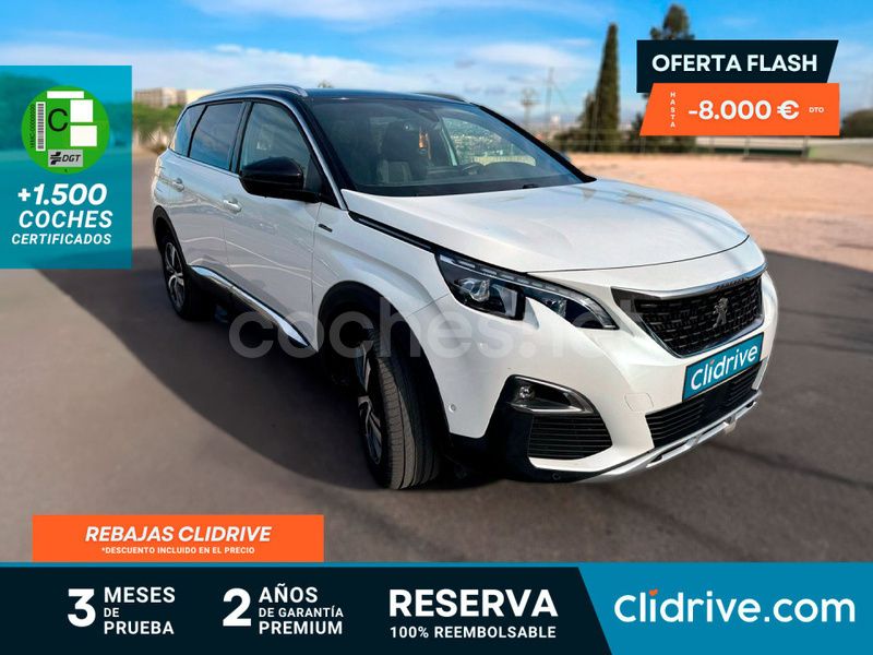 Blanco Usado 2020 Peugeot 5008 GT-line Monovolumen | 19.590 € (Precio justo) - Imagen 1/3