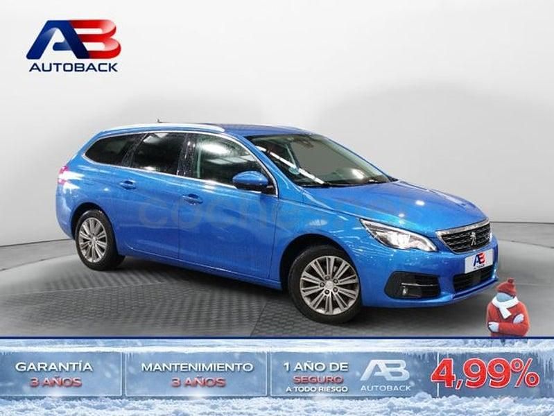 Azul Usado 2021 Peugeot 308 SW Allure Familiar | 10.850 € (Super precio) - Imagen 1/2