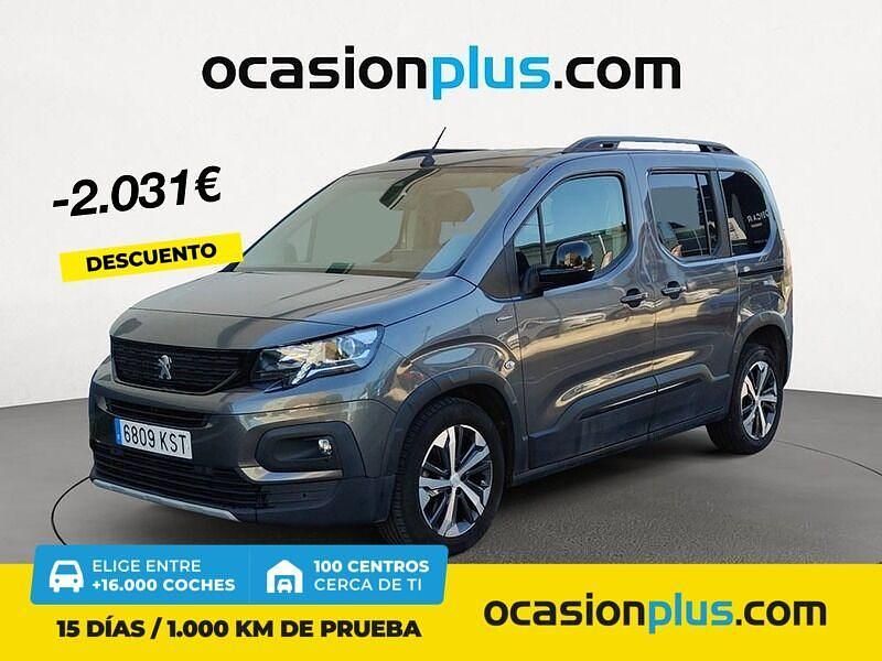 Gris / plata Usado 2019 Peugeot Rifter GT-line Monovolumen | 22.350 € (Un poco caro) - Imagen 1/4