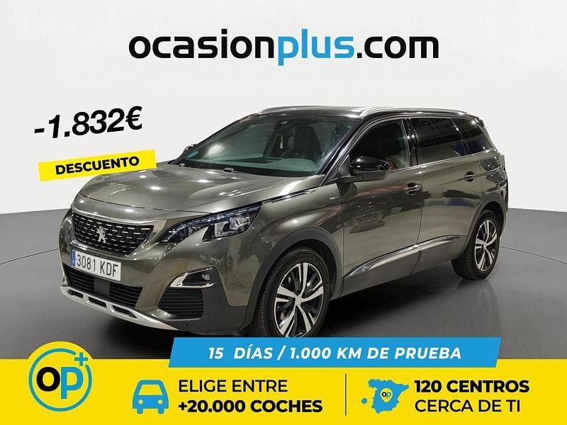 Gris Usado 2017 Peugeot 5008 GT-line Monovolumen | 16.158 € (Precio justo) - Imagen 1/4