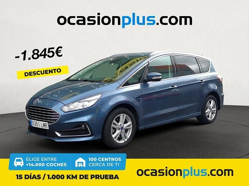 Azul Usado 2021 Ford S-MAX Titanium Monovolumen | 20.300 € (Precio justo) - Imagen 1/4