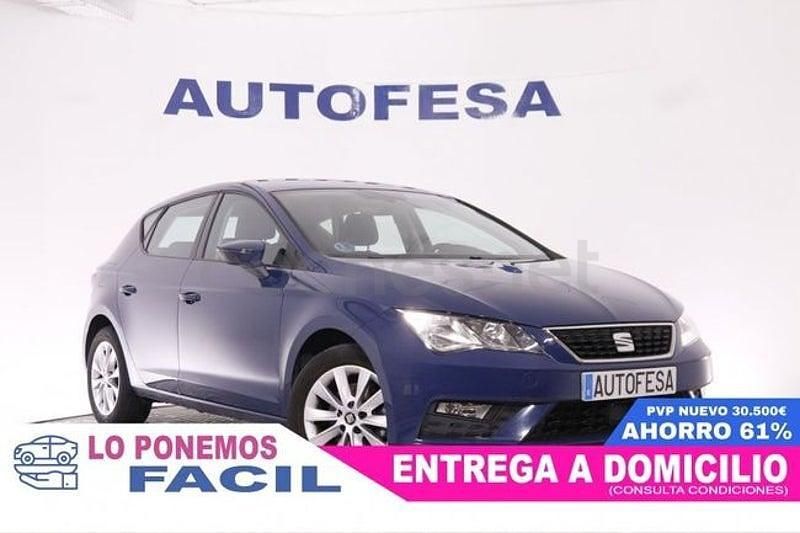 Usado Seat Leon Style 130 CV (95 kW) 2019 Azul Berlina