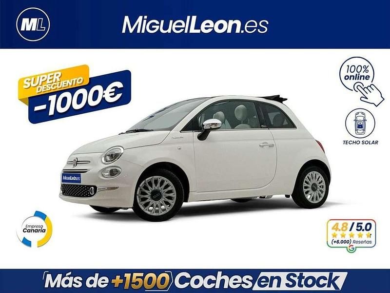 Blanco Usado 2022 Fiat 500 Dolcevita Descapotable | 9985 € (Precio justo) - Imagen 1/4