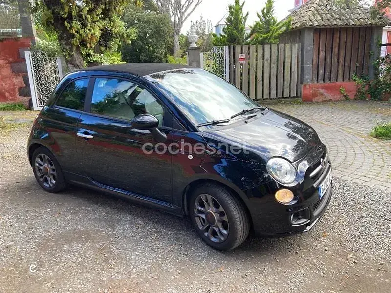 Usado Fiat 500C Lounge 85 CV (62 kW) 2015 Negro Descapotable