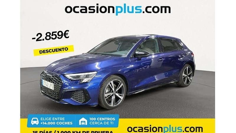 Azul Usado 2021 Audi A3 Sportback Utilitario | 28.591 € (Precio justo) - Imagen 1/4