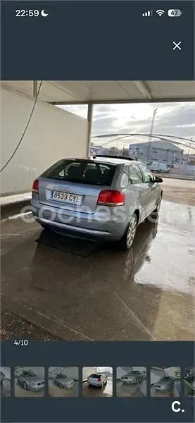 Usado Audi A3 Attraction 140 CV (102 kW) 2004 Gris / plata Utilitario