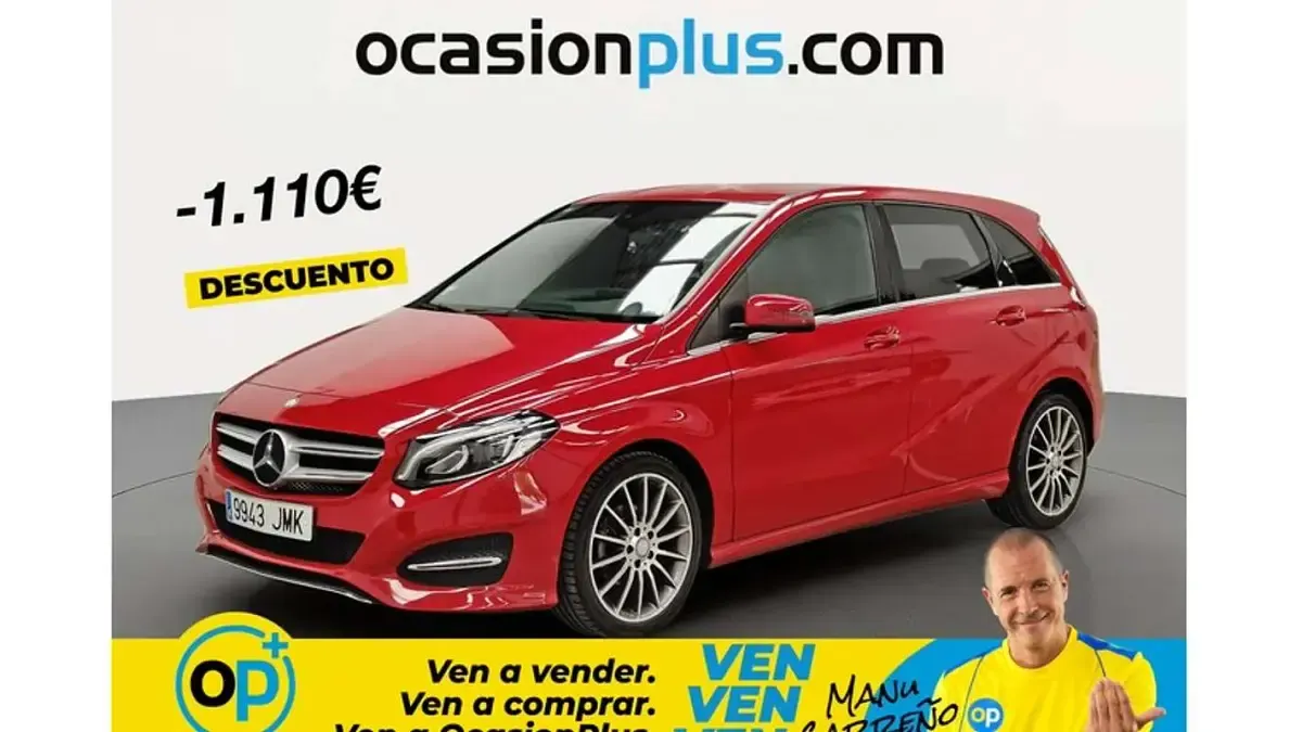 Usado Mercedes B180 109 CV (80 kW) 2016 Rojo Monovolumen