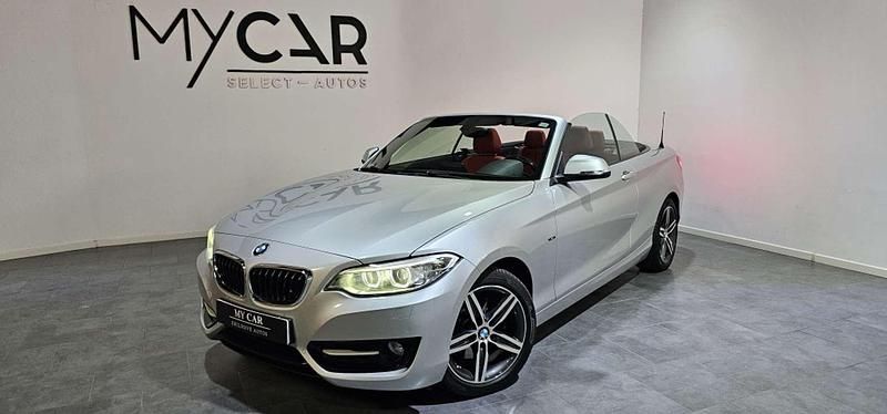 Gris / plata Usado 2015 BMW 220 Sport Line Descapotable | 18.990 € (Precio justo) - Imagen 1/4