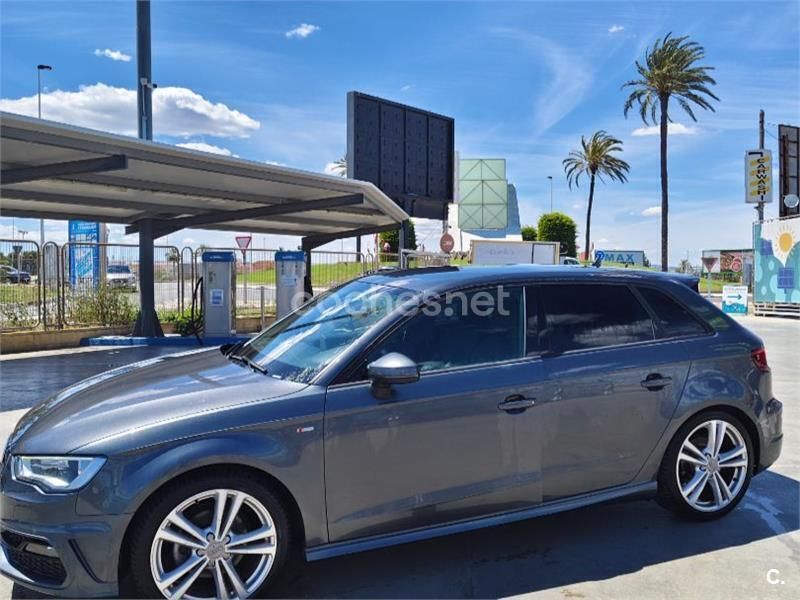 Gris / plata Usado 2015 Audi A3 Sportback S-Line Berlina | 15.690 € (Precio justo) - Imagen 1/4