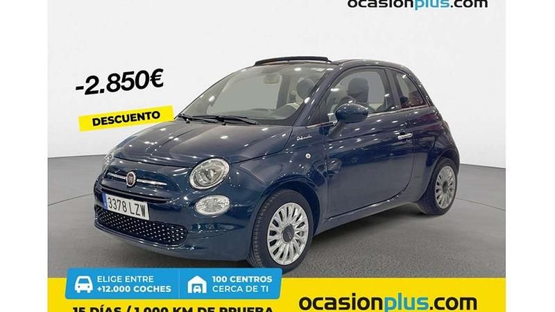 Azul Usado 2022 Fiat 500C Dolcevita Descapotable | 9734 € (Buen precio) - Imagen 1/4