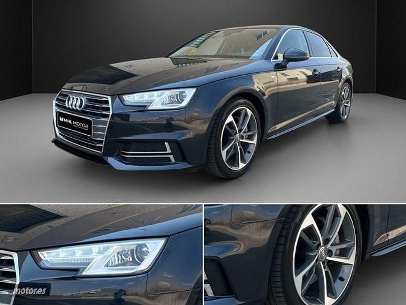 Usado Audi A4 S-Line 190 CV (139 kW) 2017 Azul Berlina