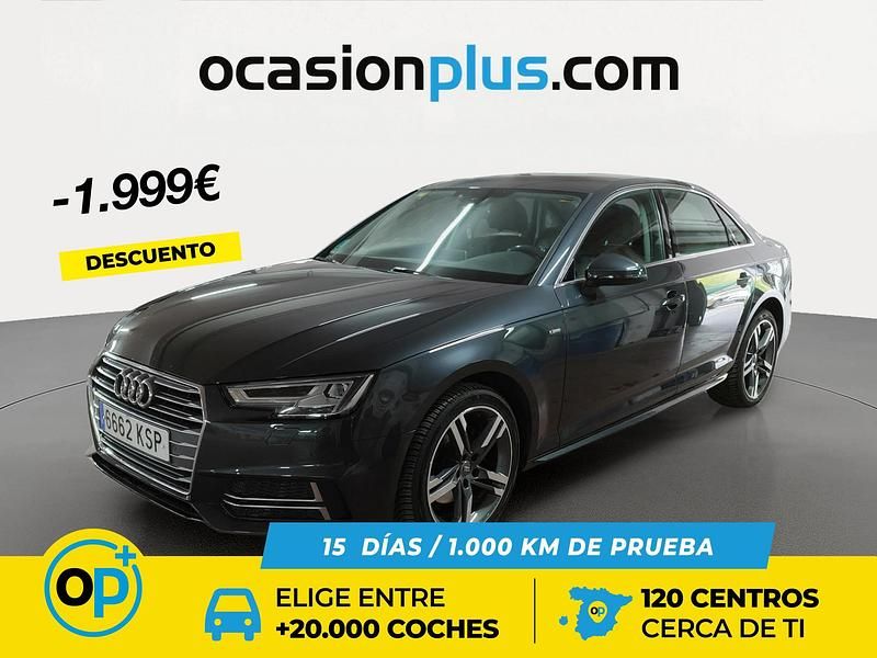 Usado Audi A4 S-Line 150 CV (110 kW) 2018 Gris Berlina