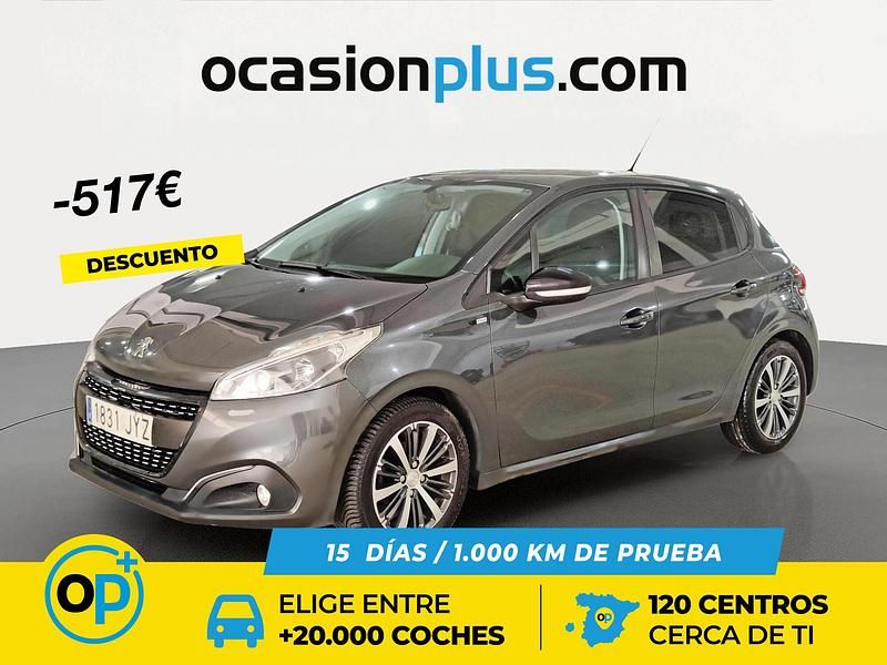 Usado Peugeot 208 Style 82 CV (60 kW) 2017 Gris Utilitario