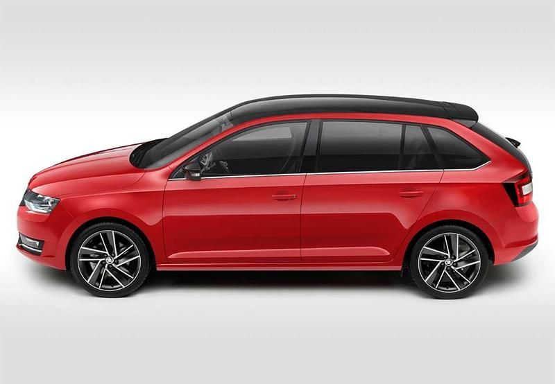Usado Skoda Rapid Ambition 105 CV (77 kW) 2015 Rojo Utilitario