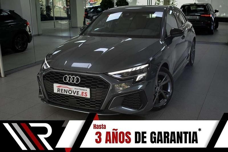 Gris Usado 2021 Audi A3 Sportback S-Line Utilitario | 27.900 € (Caro) - Imagen 1/4